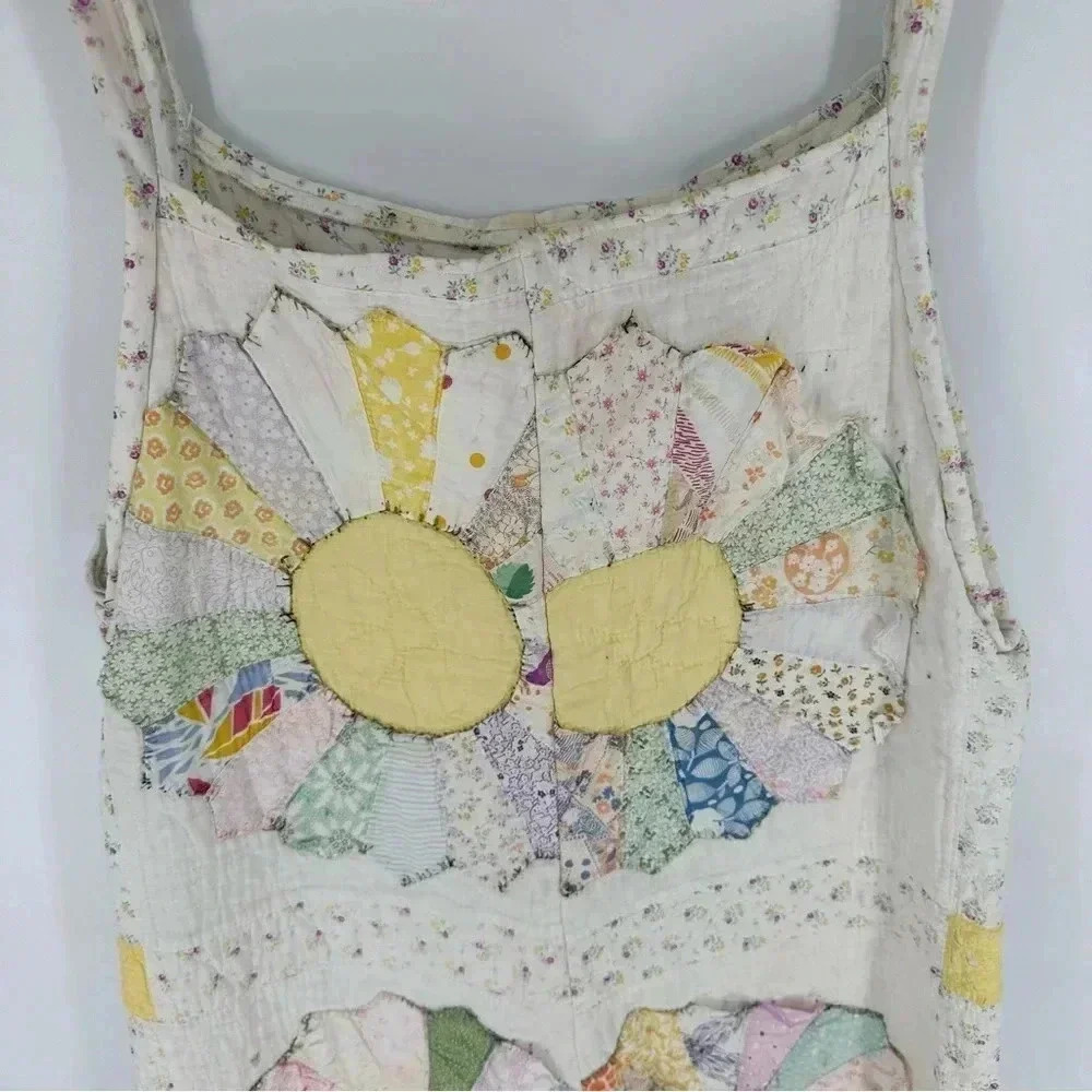 Vintage handmade one of a kind quilt overalls - Picture 9 of 10